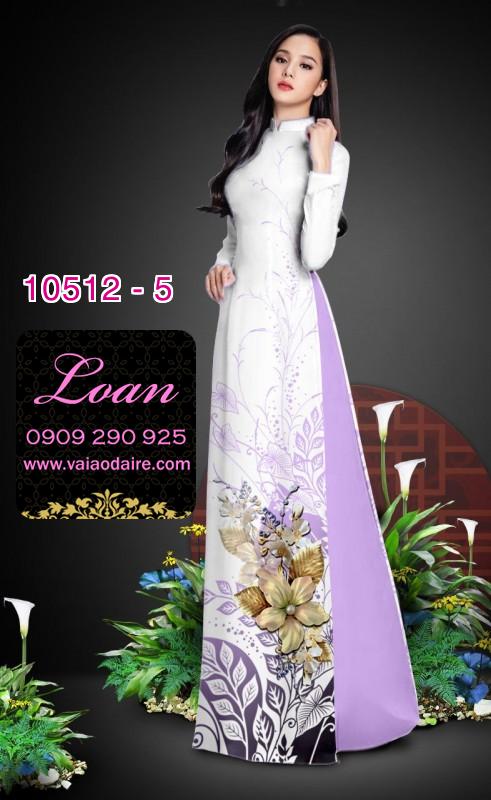 Vải áo dài hoa 3D