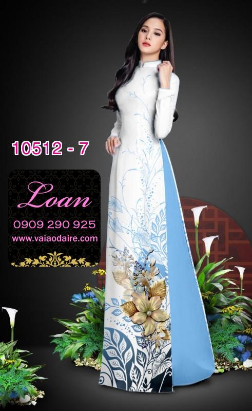 Vải áo dài hoa 3D