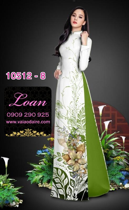 Vải áo dài hoa 3D