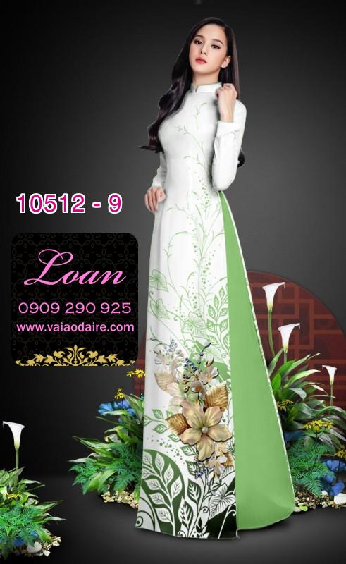 Vải áo dài hoa 3D