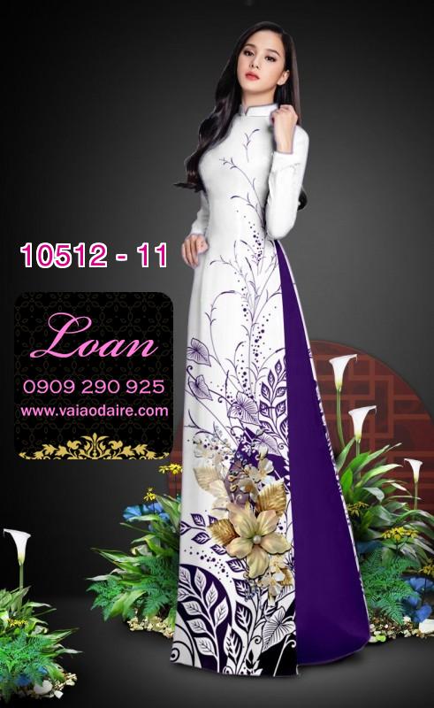 Vải áo dài hoa 3D