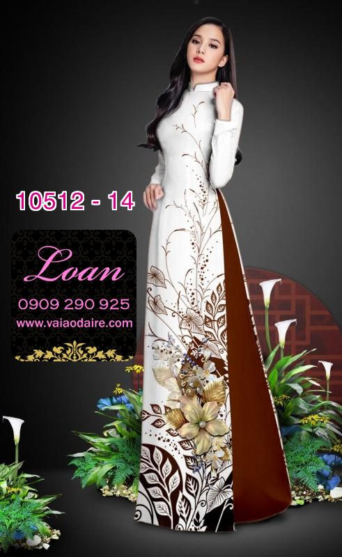 Vải áo dài hoa 3D