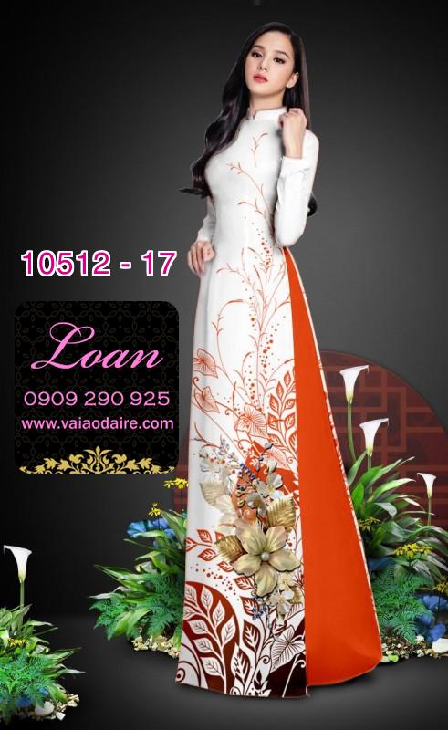 Vải áo dài hoa 3D