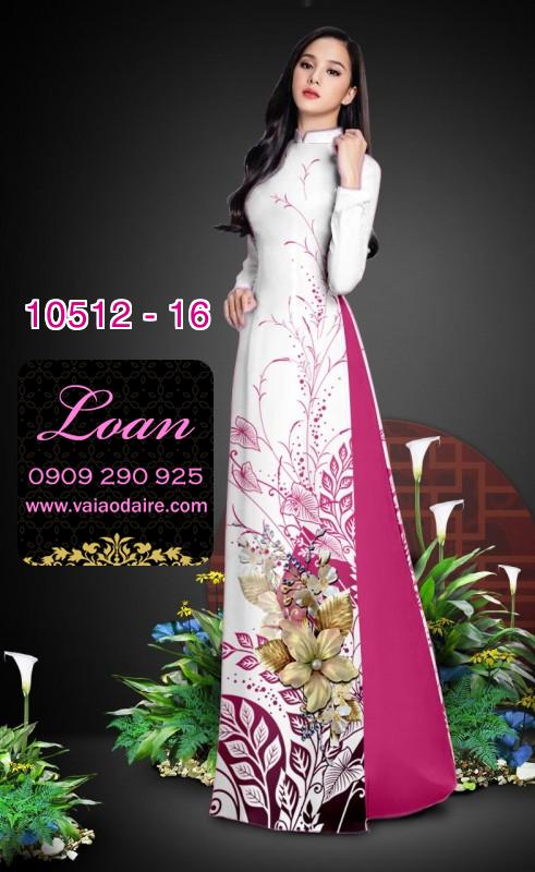 Vải áo dài hoa 3D