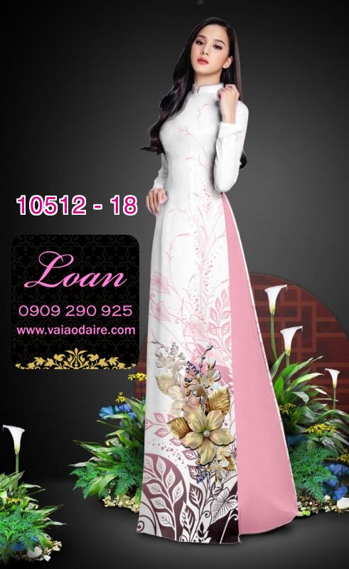 Vải áo dài hoa 3D