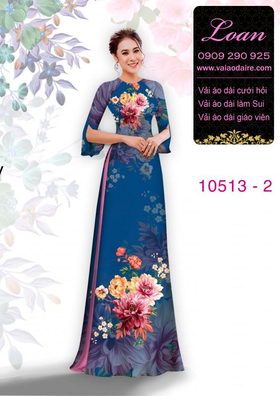 Vải áo dài hoa 3D