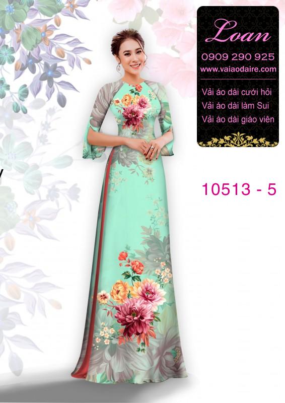 Vải áo dài hoa 3D