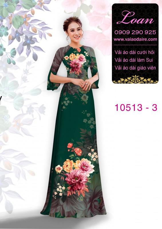 Vải áo dài hoa 3D