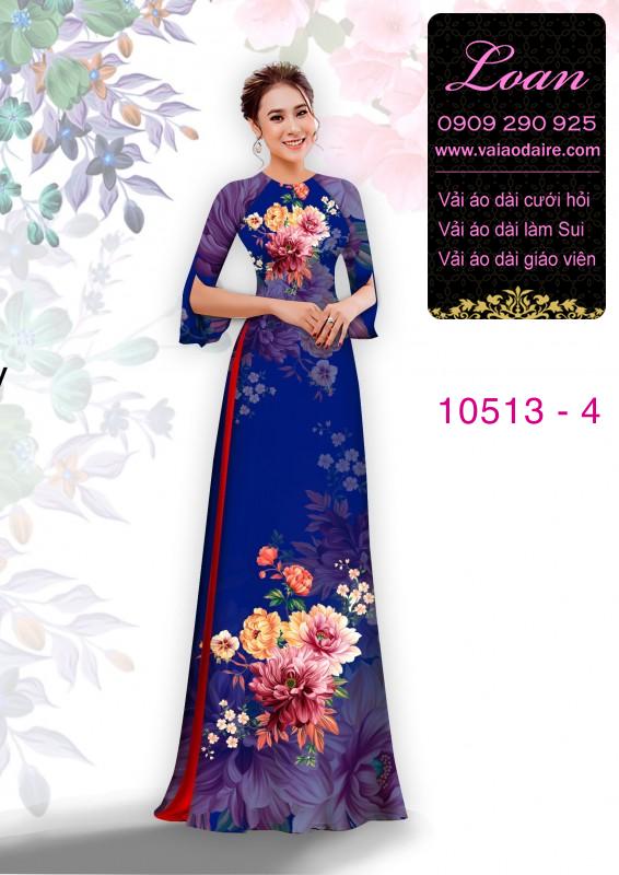 Vải áo dài hoa 3D