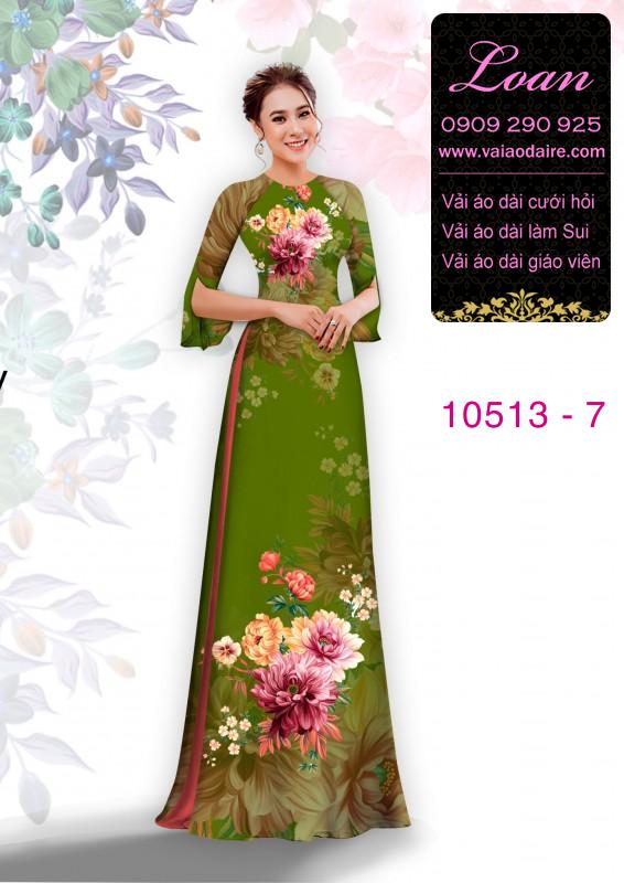 Vải áo dài hoa 3D