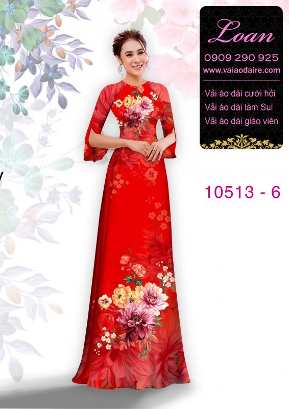 Vải áo dài hoa 3D