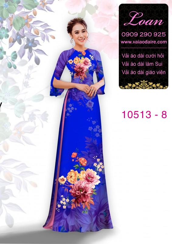 Vải áo dài hoa 3D