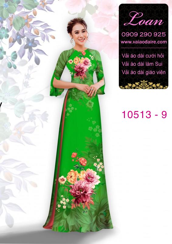 Vải áo dài hoa 3D