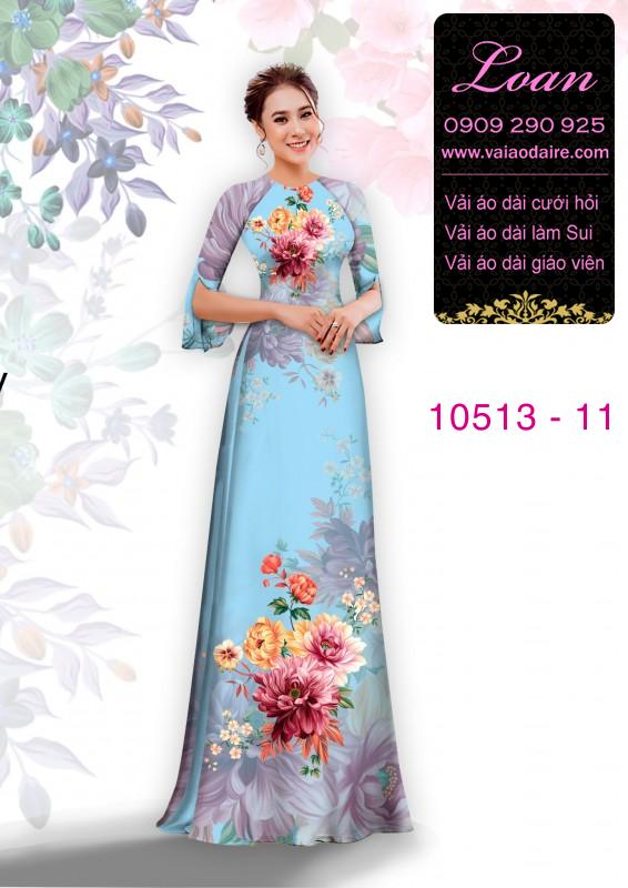 Vải áo dài hoa 3D