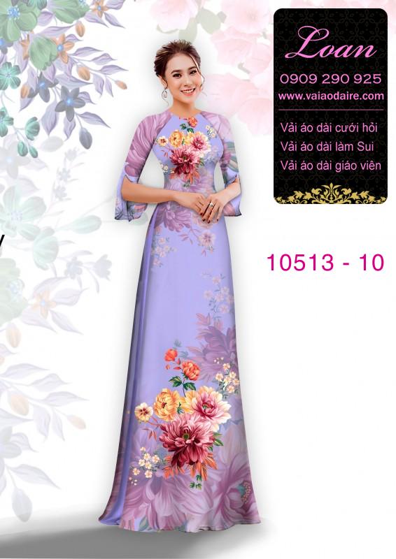 Vải áo dài hoa 3D