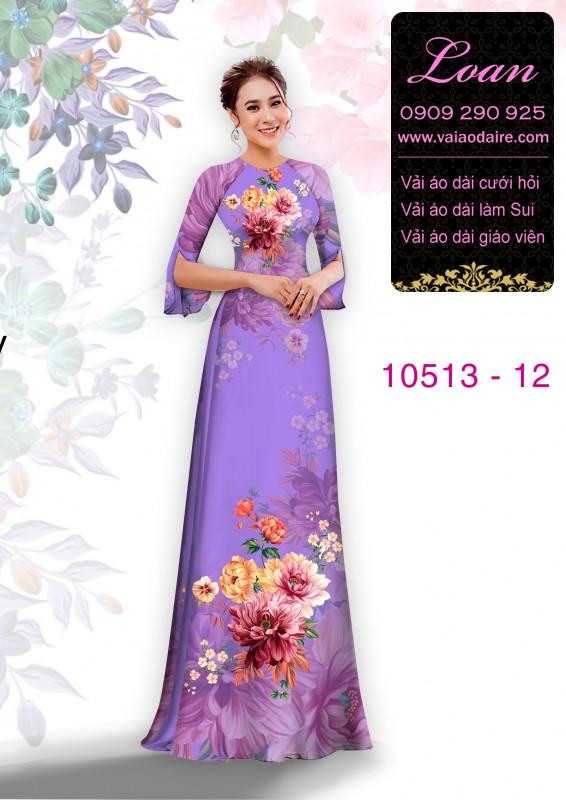 Vải áo dài hoa 3D