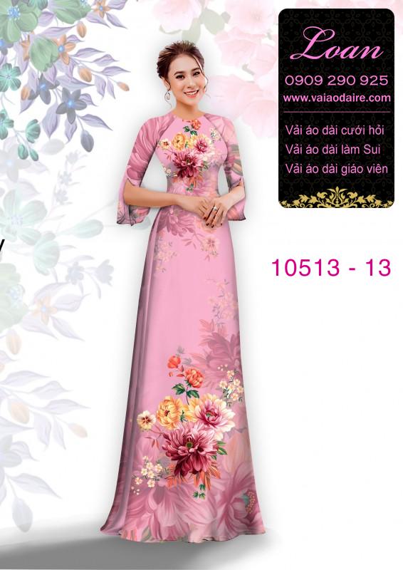 Vải áo dài hoa 3D