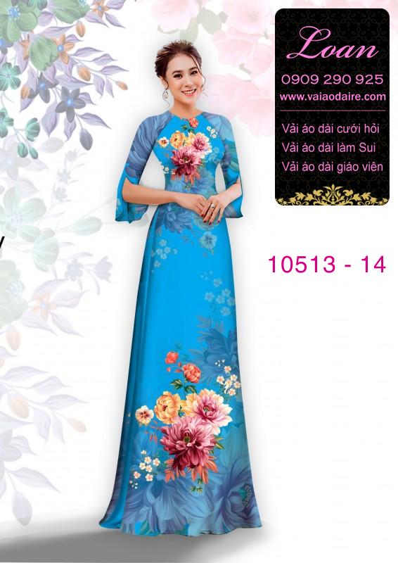 Vải áo dài hoa 3D