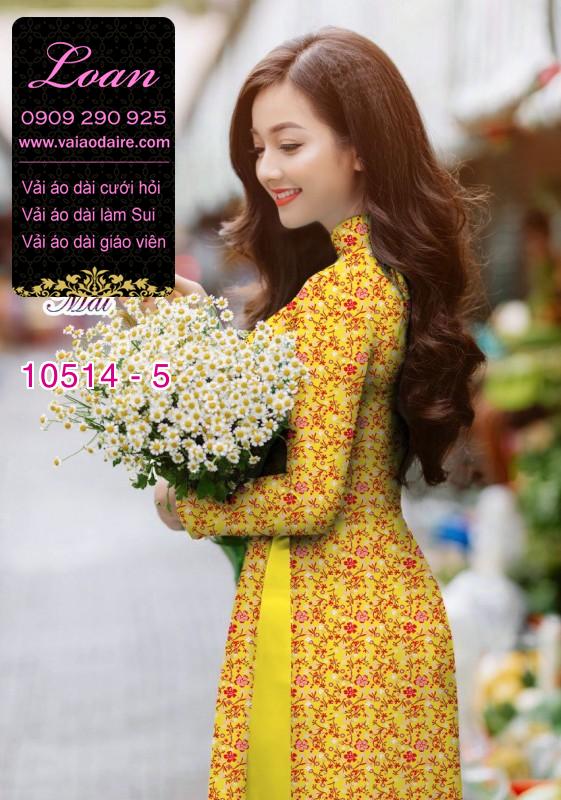 Vải áo dài hoa nhí