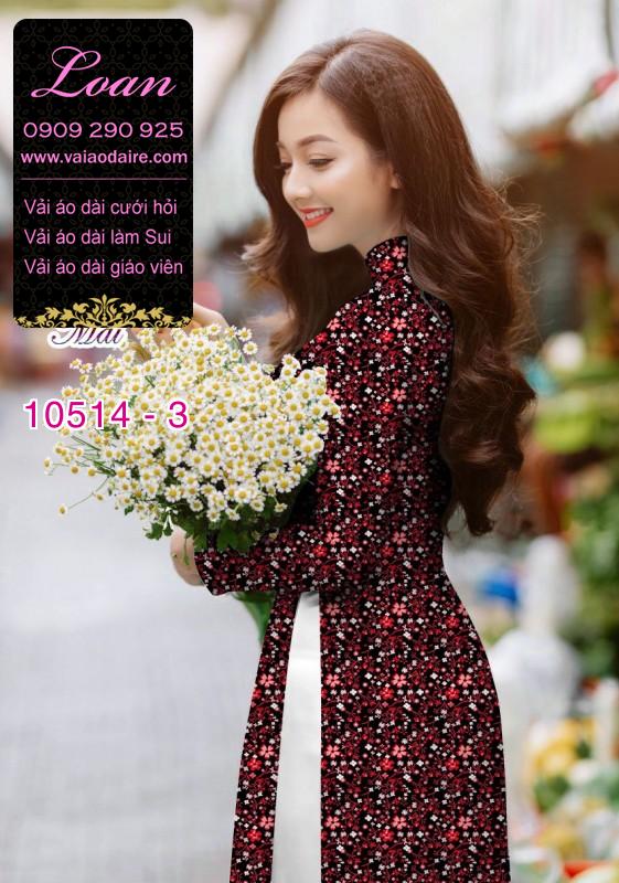 Vải áo dài hoa nhí