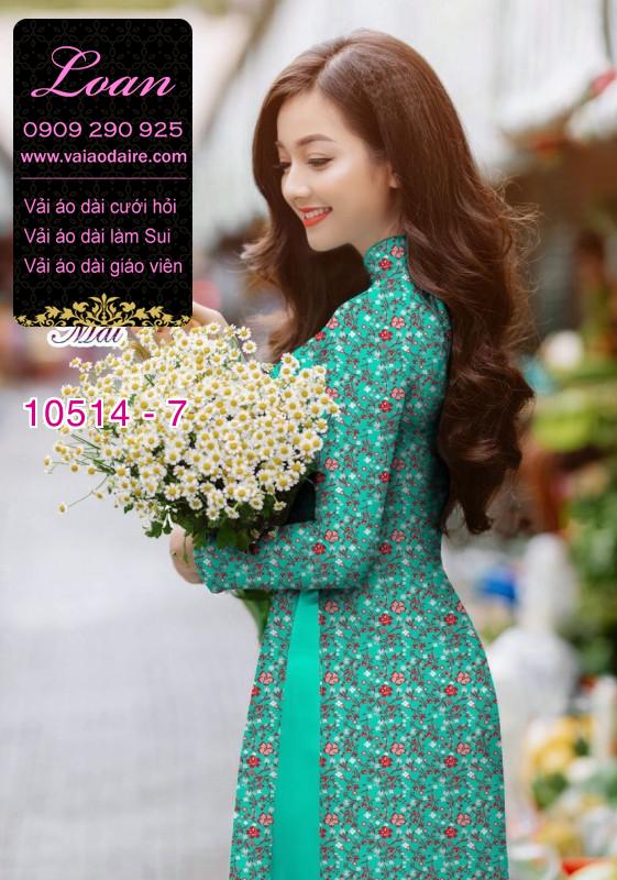 Vải áo dài hoa nhí