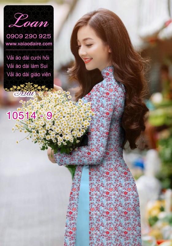 Vải áo dài hoa nhí