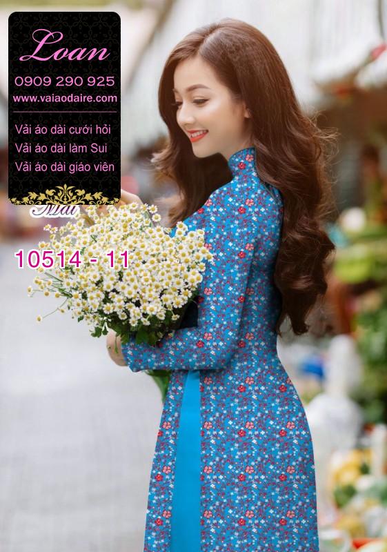 Vải áo dài hoa nhí