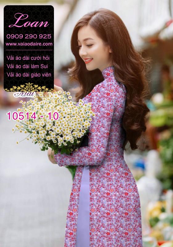 Vải áo dài hoa nhí