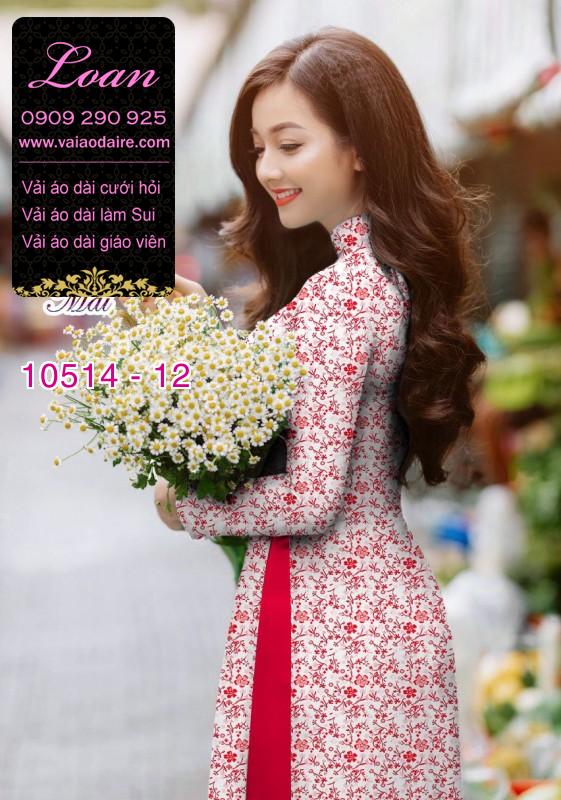 Vải áo dài hoa nhí