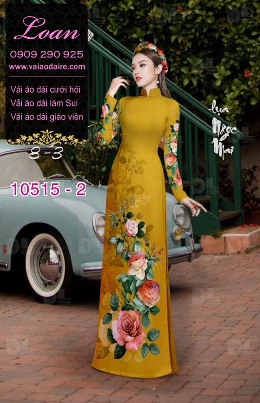 Vải áo dài hoa 3D
