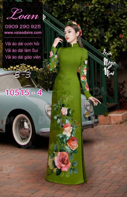 Vải áo dài hoa 3D