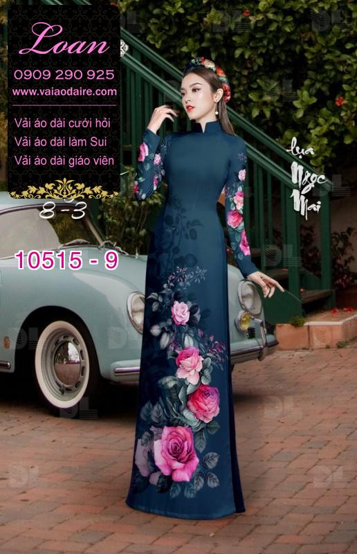 Vải áo dài hoa 3D