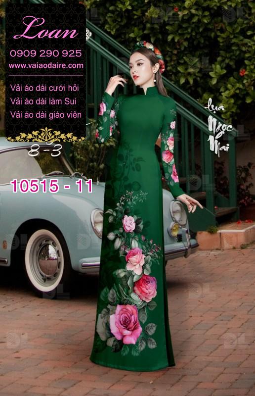 Vải áo dài hoa 3D