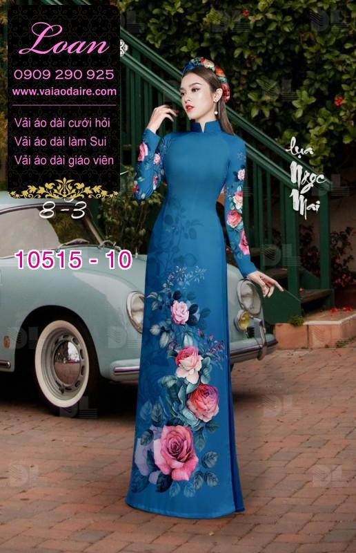 Vải áo dài hoa 3D