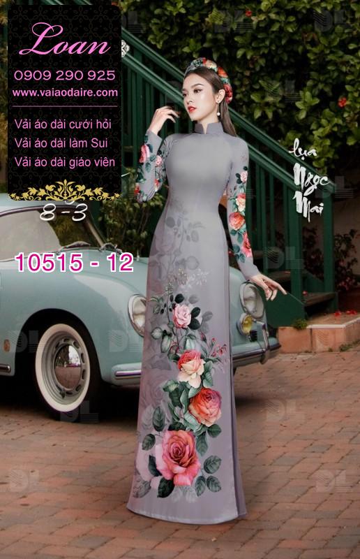Vải áo dài hoa 3D