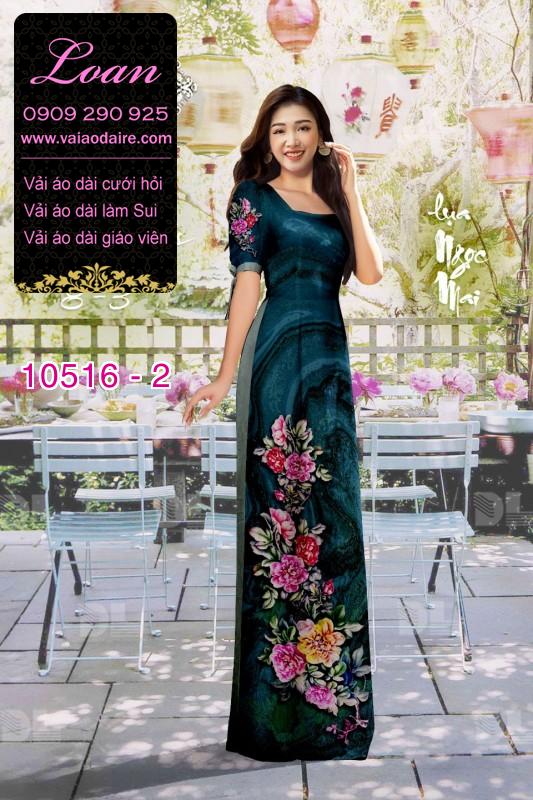 Vải áo dài hoa 3D
