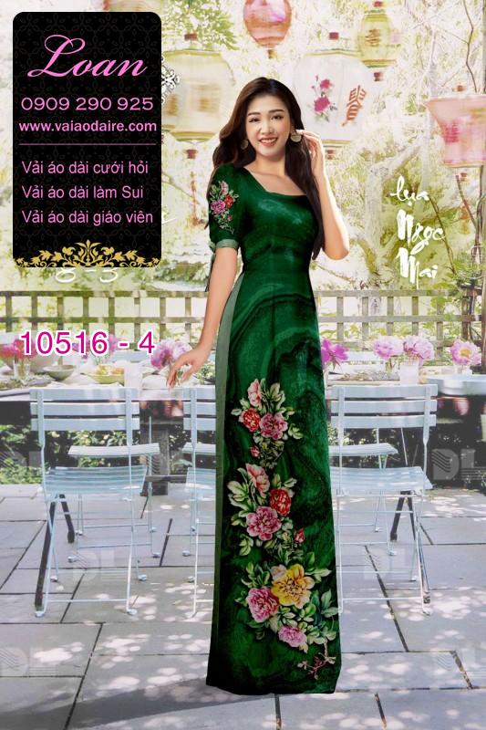 Vải áo dài hoa 3D