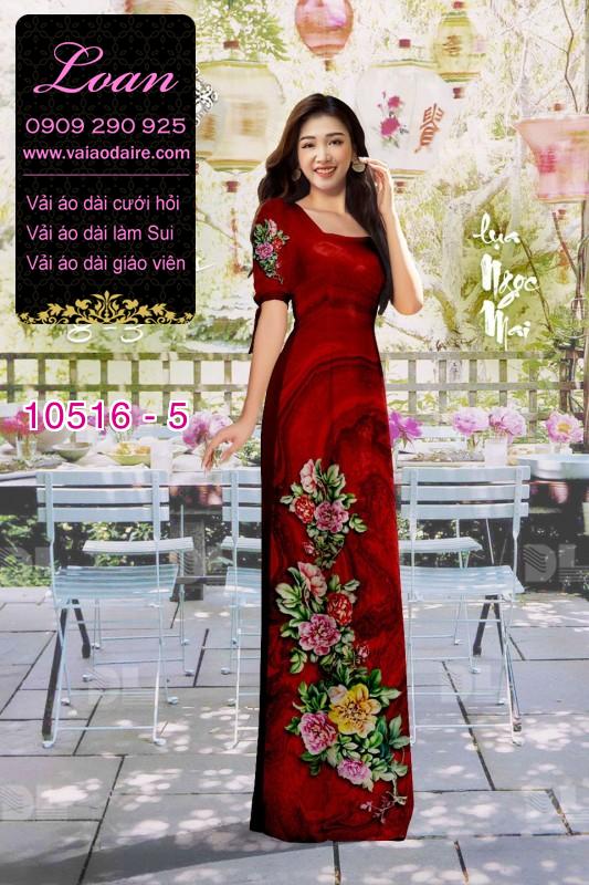 Vải áo dài hoa 3D