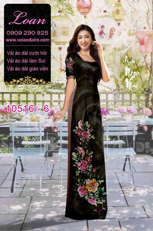 Vải áo dài hoa 3D
