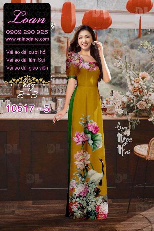 Vải áo dài hoa 3D