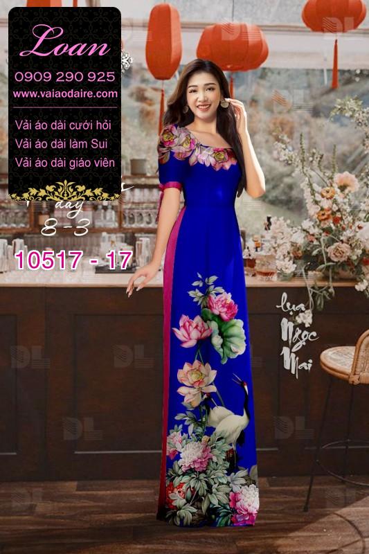 Vải áo dài hoa 3D