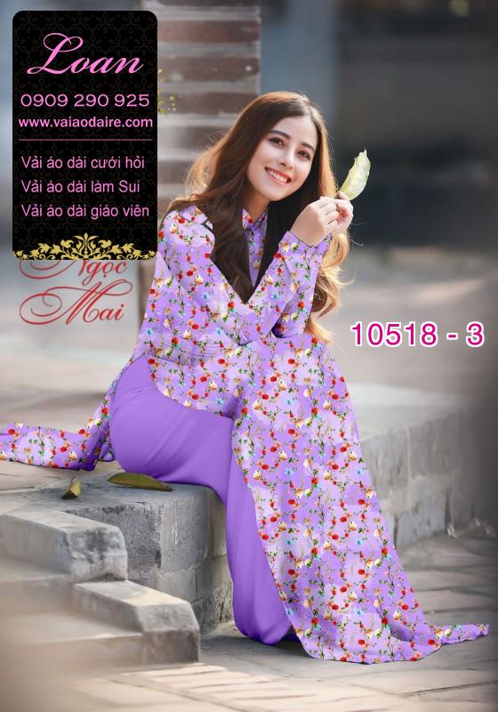 Vải áo dài hoa nhí