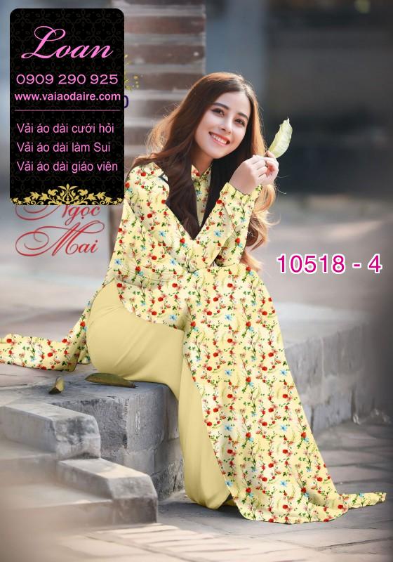 Vải áo dài hoa nhí