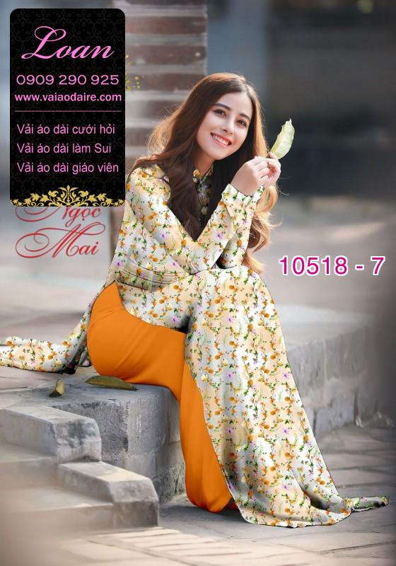 Vải áo dài hoa nhí