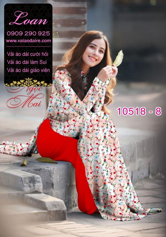 Vải áo dài hoa nhí