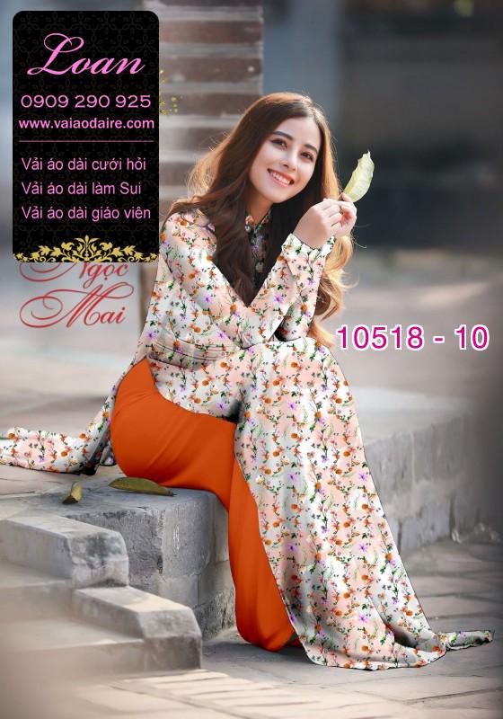 Vải áo dài hoa nhí