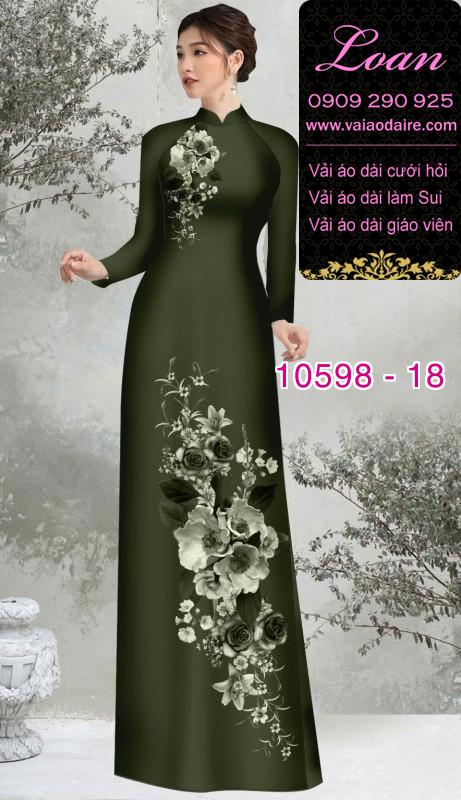 Vải áo dài hoa 3D Vải áo dài hoa 3D