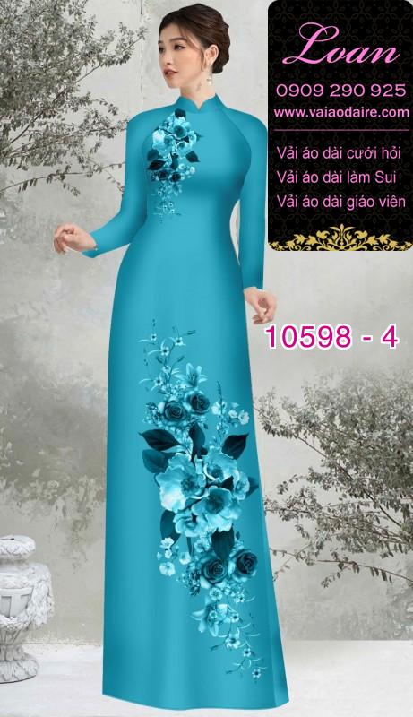 Vải áo dài hoa 3D Vải áo dài hoa 3D