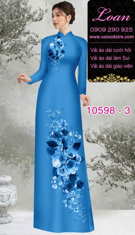 Vải áo dài hoa 3D Vải áo dài hoa 3D