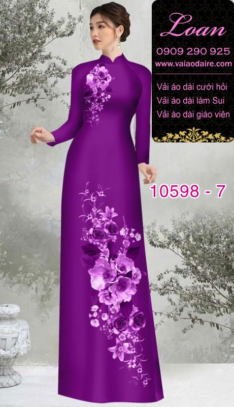 Vải áo dài hoa 3D Vải áo dài hoa 3D